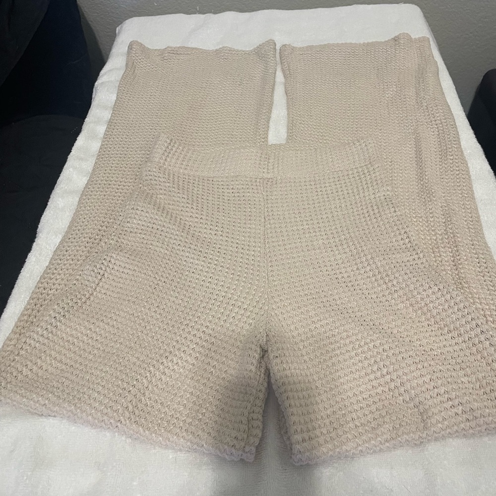 Oatmeal Cream Flared Pants